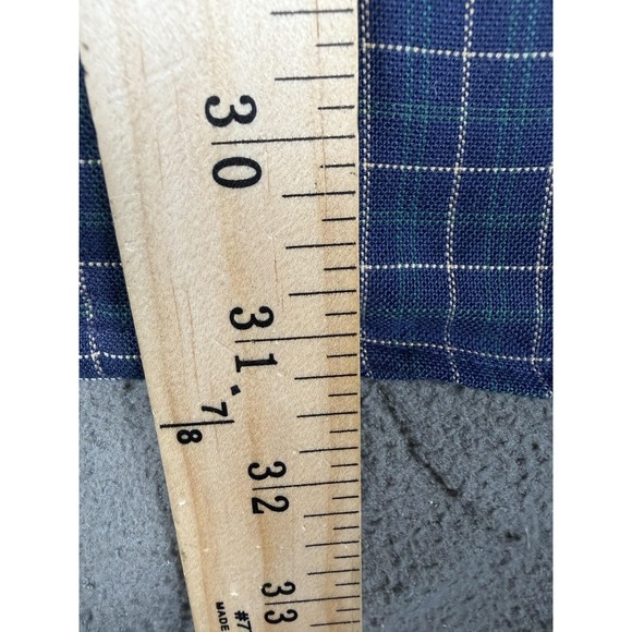 Vintage L.L. Bean Shirt Mens 48 Blue Check Long Sleeve Button Down Made In USA - Picture 4 of 6